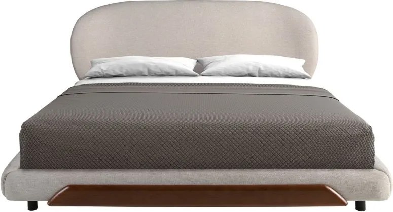 Pat dublu tapitat design LUX Light grey 180x200cm
