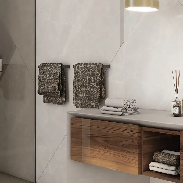 Suport de perete pentru prosoape NIMCO MAC 29035-90 MAYA 36 cm negru mat