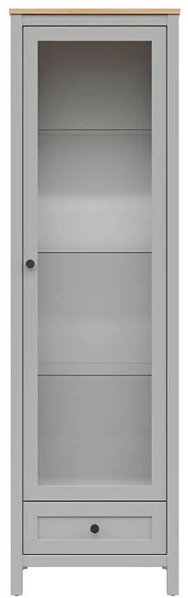 Vitrină Salga 8 (gri arctic + stejar artisan) . 1098472