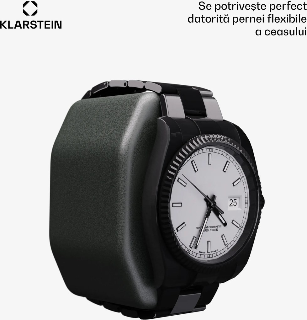 Klarstein Brienz 6, cutie de întors ceasuri, 6 ceasuri, 4 moduri, aspect de lemn, lumină interioară albastră