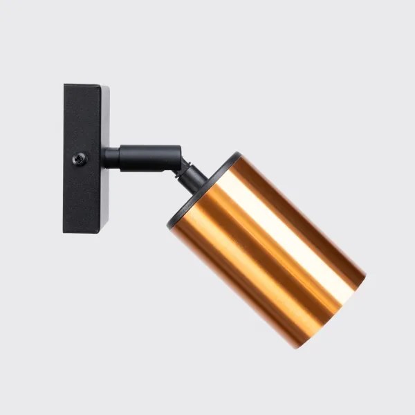Spot de perete Sollux SL.1374 WINX 1xGU10/10W/230V negru/cupru