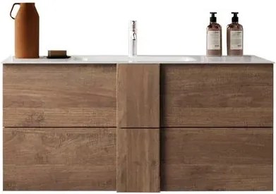 Set dulap baza si lavoar suspendat maro LC Mobili Italia Jupiter 101x53x47 cm