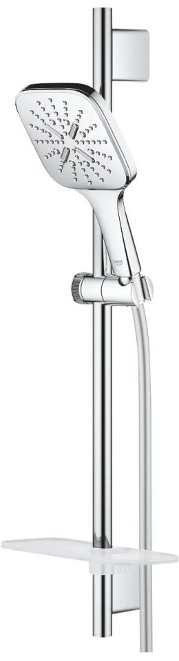 Set para de dus 130, 3 jeturi, bara si furtun de 60 cm, crom