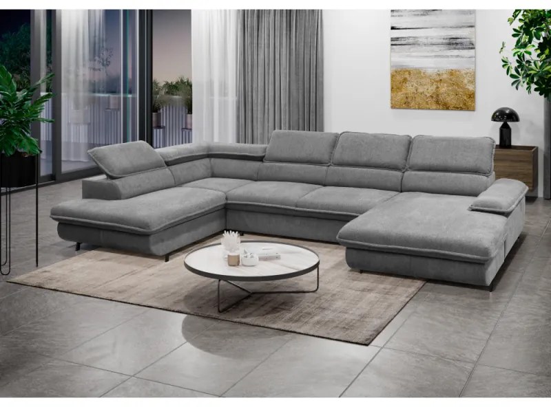 Coltar Living Extensibil MANTY U Gri Stanga