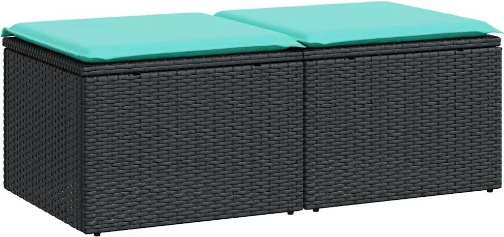 vidaXL Set mobilier de grădină cu perne, 2 piese poliratan/lemn acacia