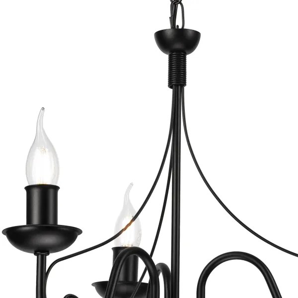 Lustră pe lanț DONATO 3xE14/40W/230V negru