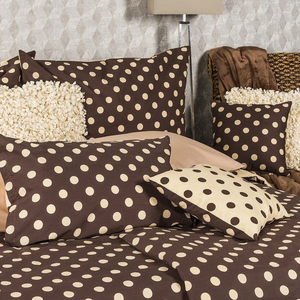 Lenjerie pat 1 pers.4Home Buline Ciocolată, 140 x 220 cm, 70 x 90 cm