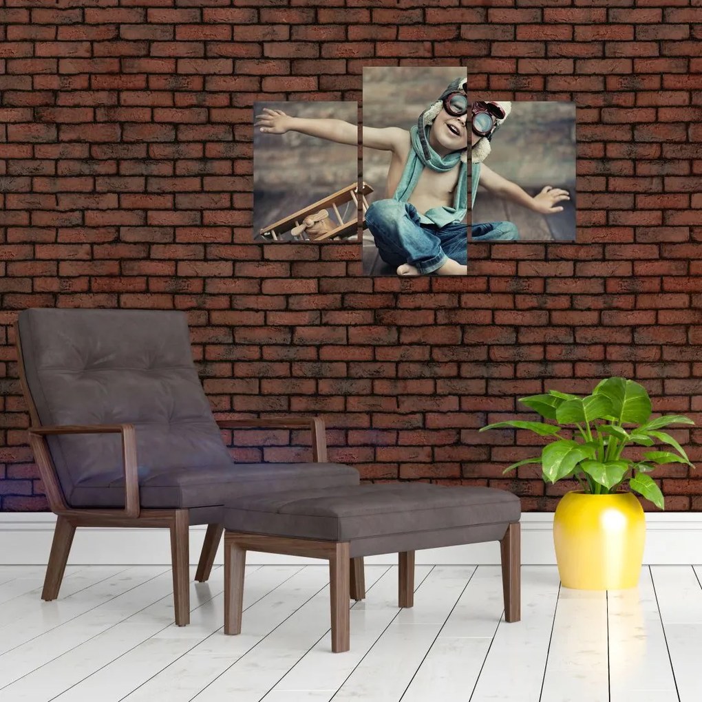 Tablou - Tânăr aviator (90x60 cm)