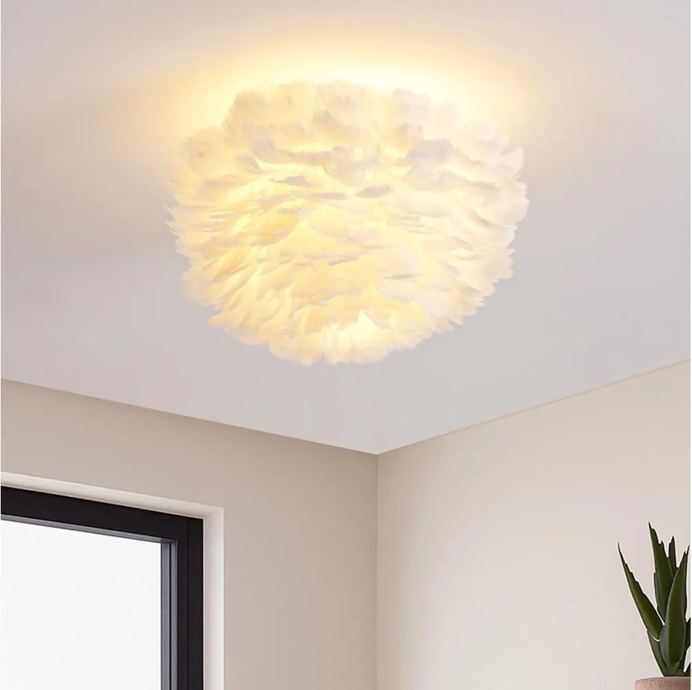 Brilagi - plafonieră FEATHER 3xE27/40W/230V, Ø 40 cm, albă