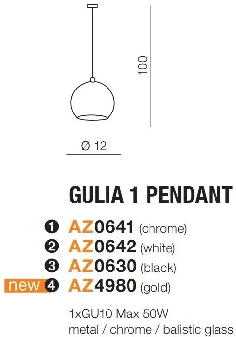 Pendul design modern Gulia 1 Gold