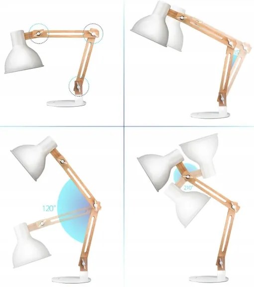 Lampă de masă 1xE27/40W/230V albă