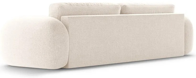 Canapea crem extensibilă/cu spațiu de depozitare cu tapițerie din chenille 262 cm Tonale – Cosmopolitan Design