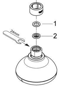GROHE 27606001 - Cap de duș New Tempesta 100, 100 mm, crom lucios