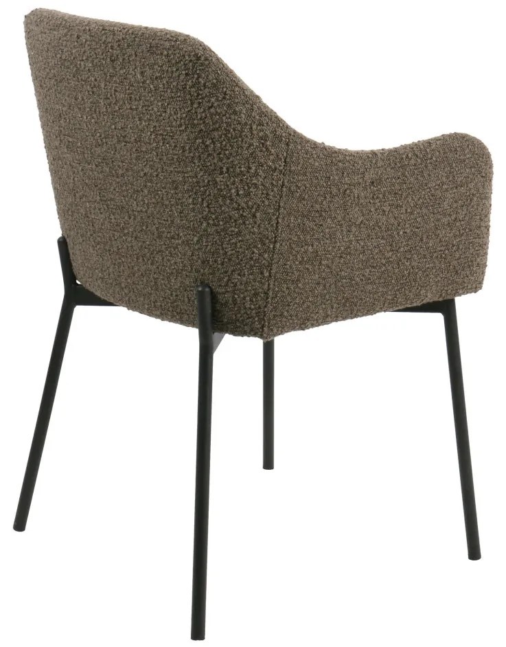 Melilla Scaun de masă, cataramă, maro, picioare negre