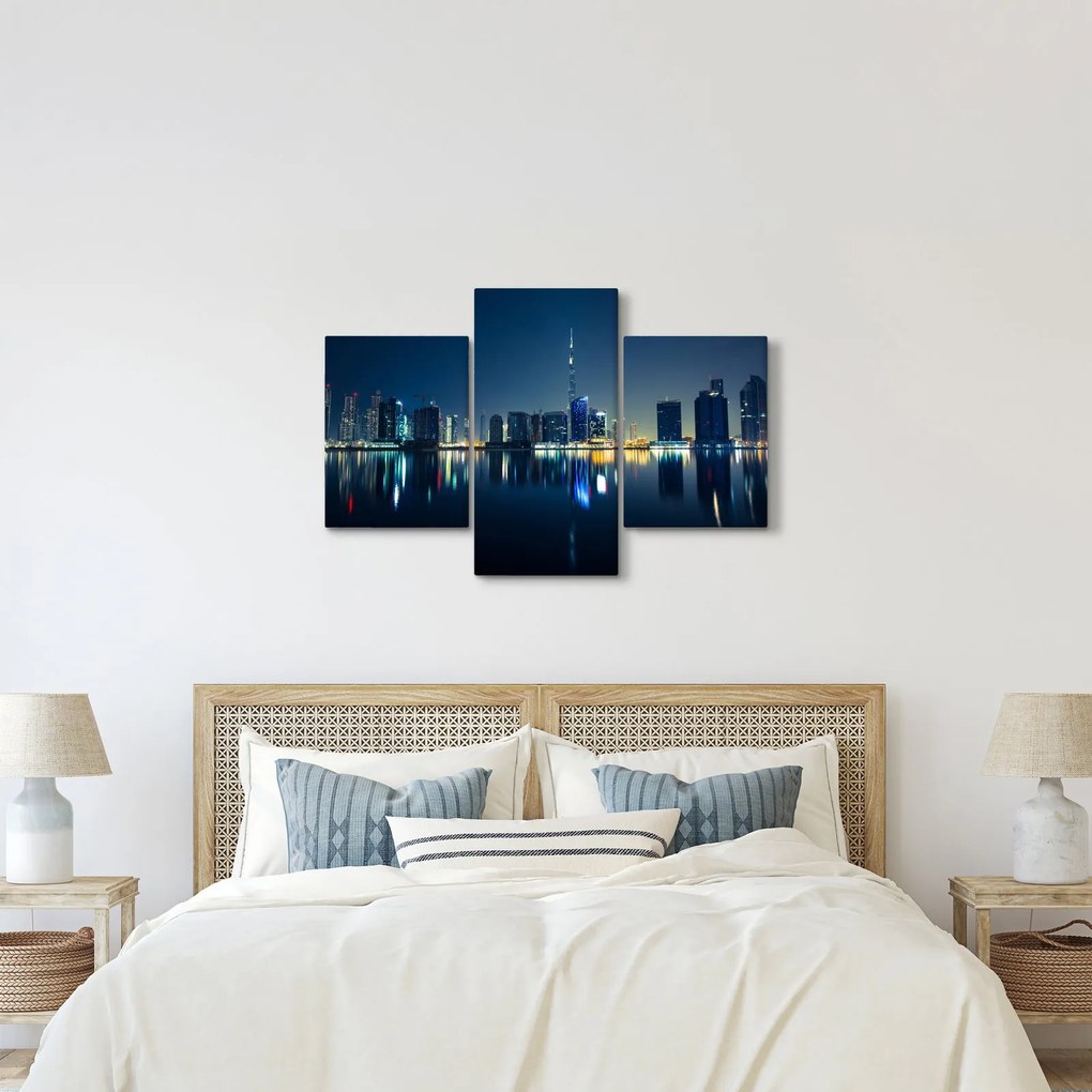Tablou cu orașul nocturn (90x60 cm)