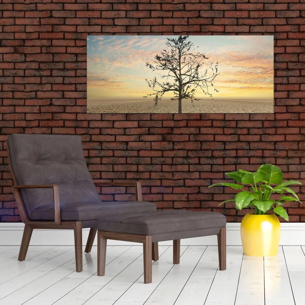 Tablou - Copac în deșert (120x50 cm)