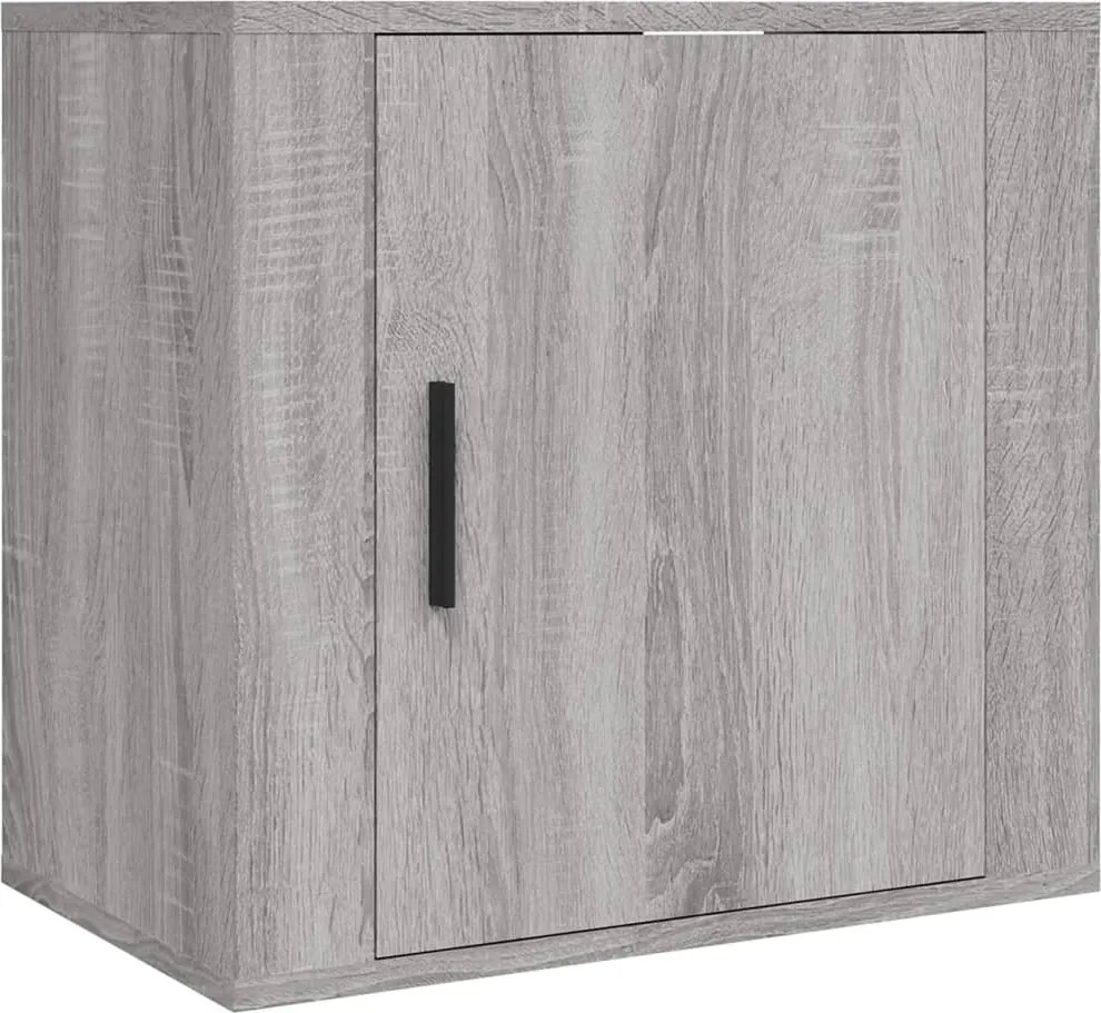 vidaXL Noptieră de perete, gri sonoma, 50x30x47 cm