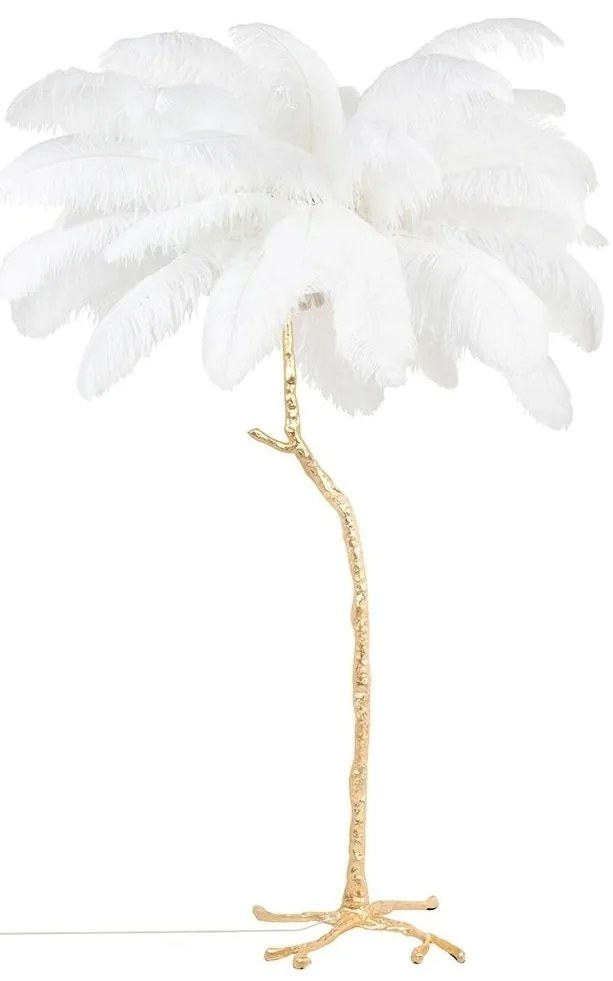 Lampa de podea design spectaculos cu pene de strut Palmier