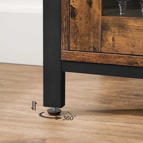 Comodă FIRA maro/negru