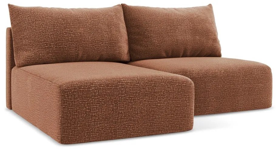 Colțar cărămiziu extensibil/cu spațiu de depozitare (cu colț pe partea stângă) Kalena – Makamii