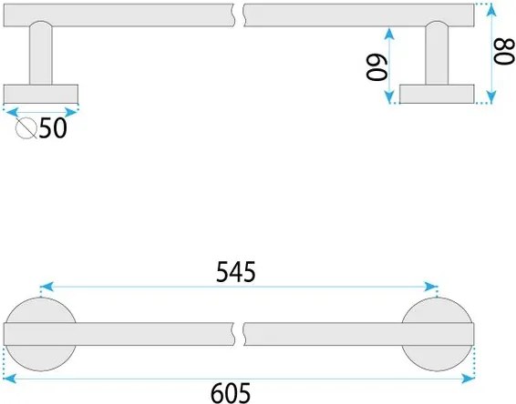 Cuier de baie 6603 Modern cupru periat