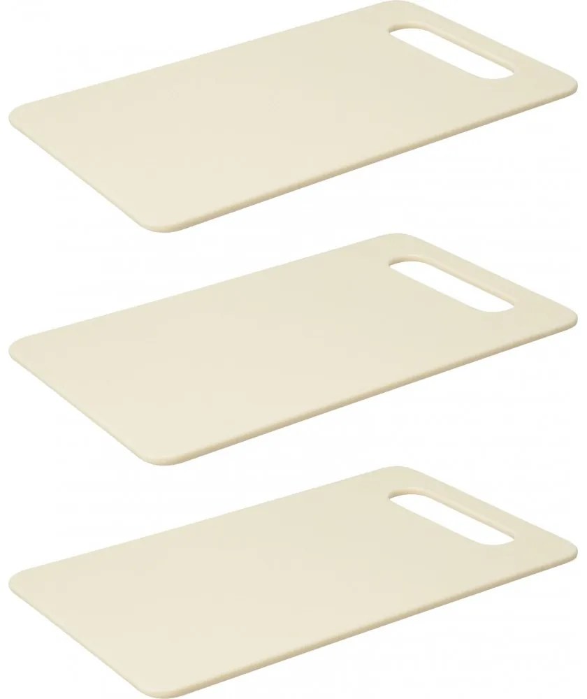Set 3 tocatoare EH, plastic, crem, 25 x 15 cm