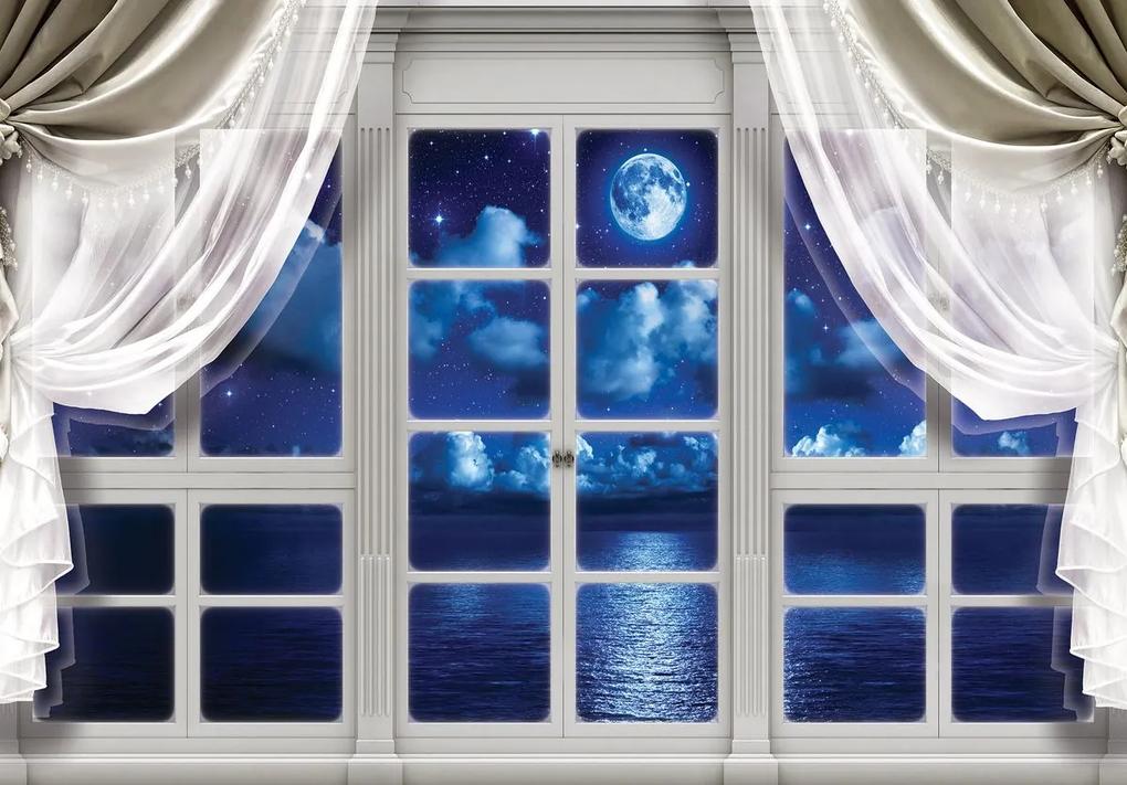 Fototapet - Cerul din geam noaptea (152,5x104 cm), în 8 de alte dimensiuni noi