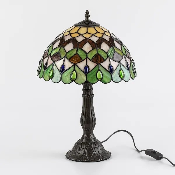Brilagi - Lampă de masă Tiffany MARGARET, cu vitralii, 1xE27/40W/230V