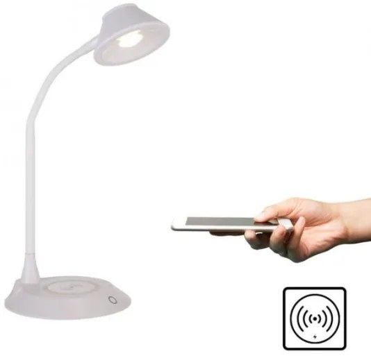 JUST LIGHT 14414-16 - Lampă de birou LED reglabilă cu încărcare PUCKI, LED/4,5W/230V, albă