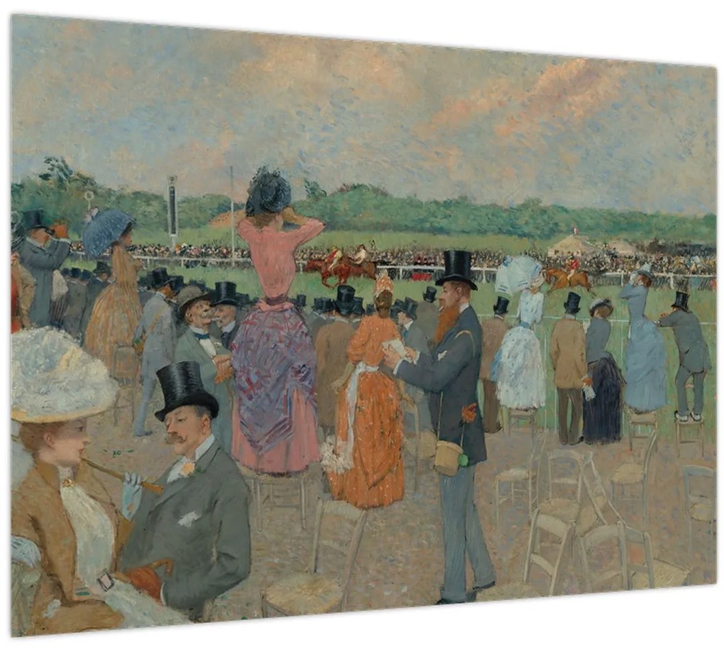 Tablou - Jean-Louis Forain, The Races at Longchamp, reproducere (70x50 cm)