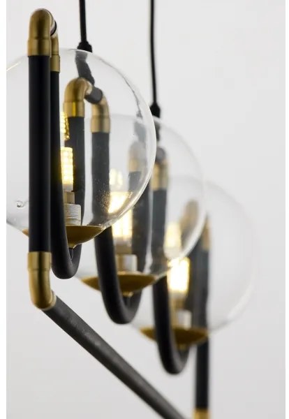 Lustră pe cablu Jupiter 1990 HANZA 3xG9/10W/230V negru/auriu