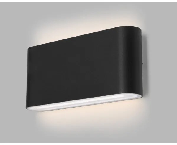 LED2 - Aplica de perete LED exterior FLAT 2xLED/5W/230V IP65 negru