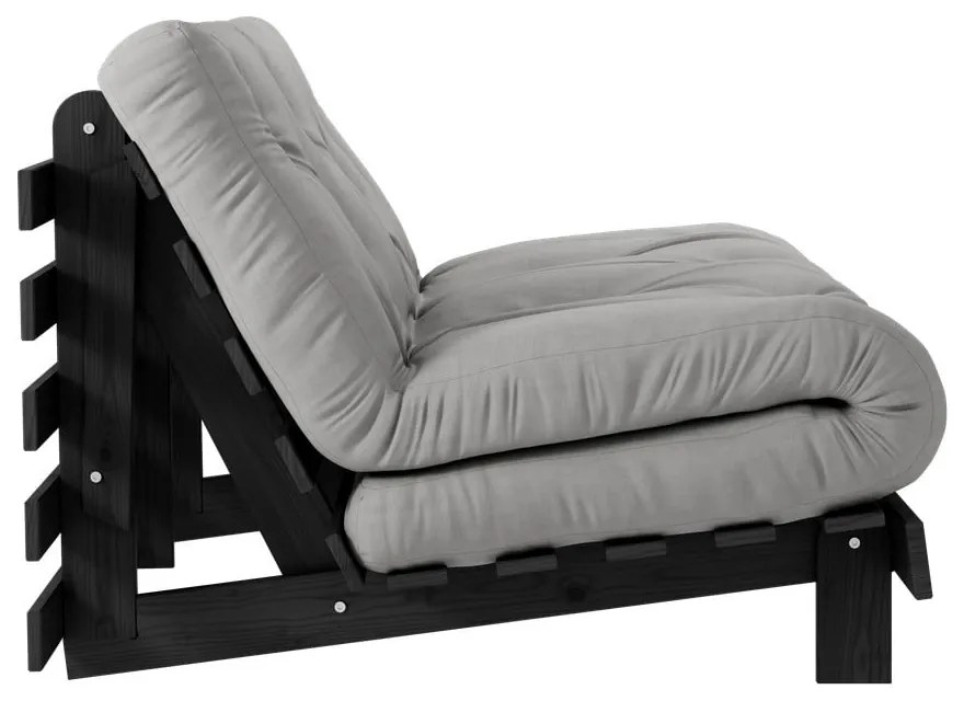 Canapea gri extensibilă 140 cm Roots Black Night – Karup Design