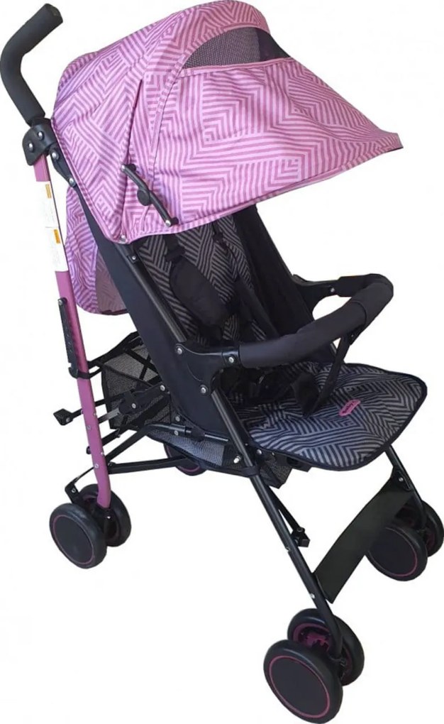 Carucior sport tip umbrela Baby Care™ PRO 803B , Spatar reglabil in 7 trepte, Pozitie somn, Amortizoare, Frana picior,Pliabil , Fucsia cu Imprimeu