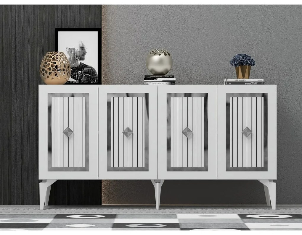 Dulap Nora  White and Silver