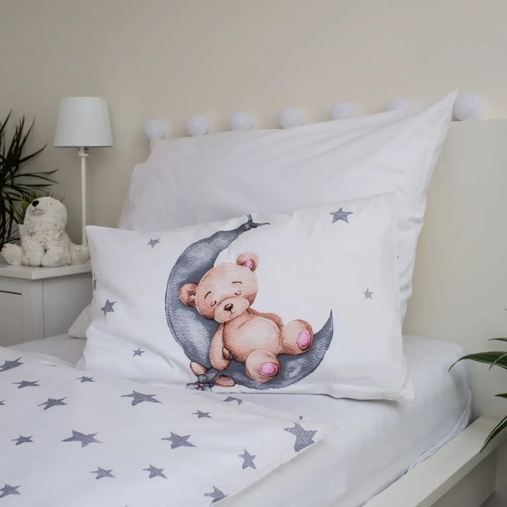 Lenjerie de pat pentru copii din bumbac pentru pătuț 100x135 cm Teddy Bear – Jerry Fabrics