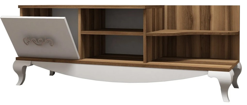 Masă TV/Dulap Soul (Nuc + Alb). 1071874
