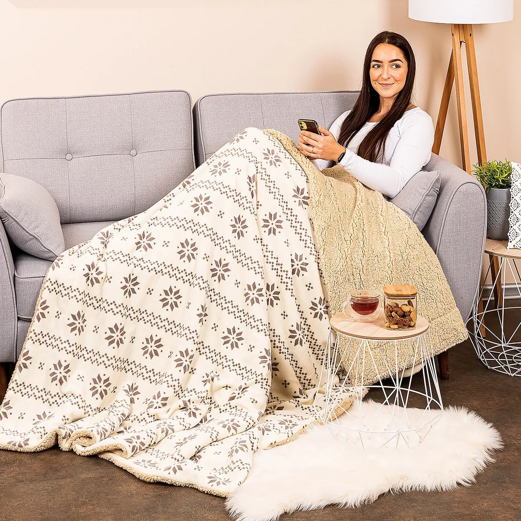 Pătură din blăniță 4Home Nordic bej, 150 x 200 cm