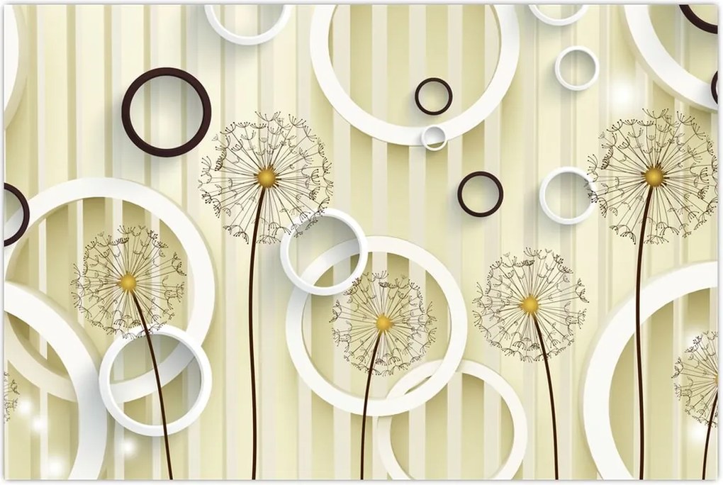 Tablou abstract a păpădiei (90x60 cm)