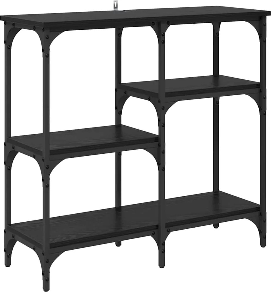 vidaXL Masă de consolă Stejar Negru 80 x 29 x 75 cm Lemn compozit