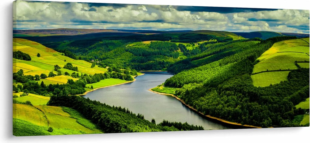 Tablou - Peisaj verde (120x50 cm)