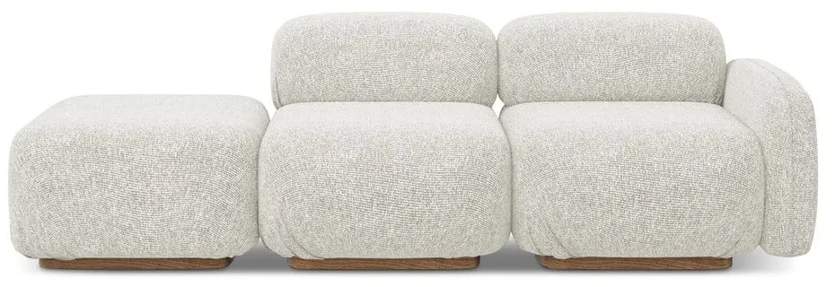 Șezlong modular crem (cu colț pe partea dreaptă) Ailani – Makamii