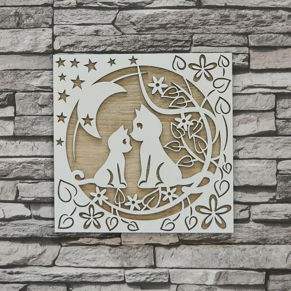 DUBLEZ | Decorațiune din lemn pentru casă - Pisică