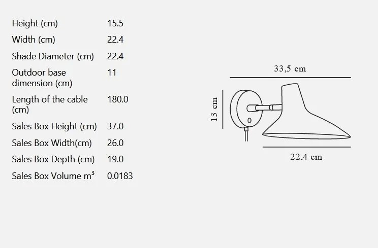 Aplica de perete design industrial nordic Darci