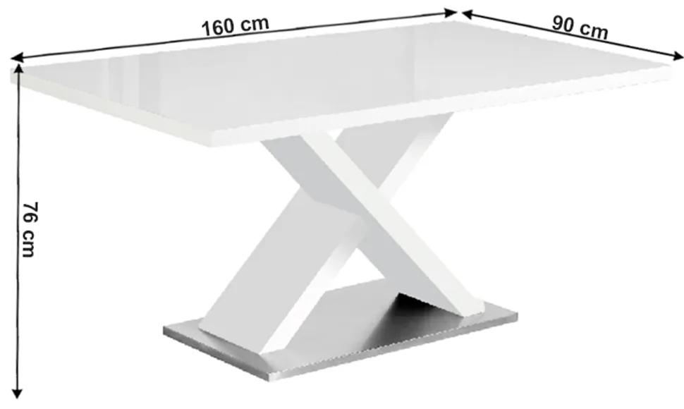 Zondo Masă de sufragerie 160 cm Farni (alb). 1015955