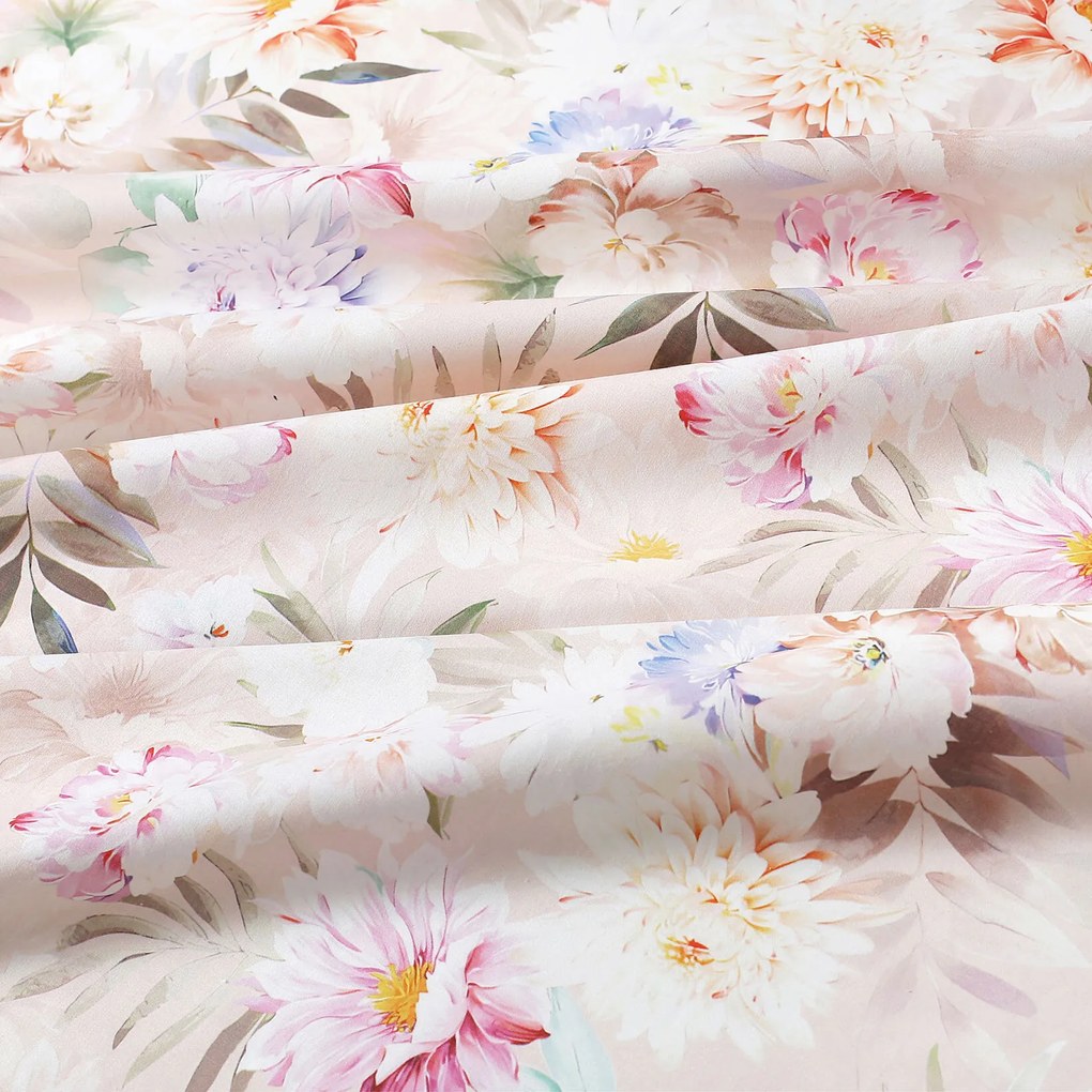 Goldea napron de masă 100% bumbac deluxe - flori sălbatice 35x140 cm