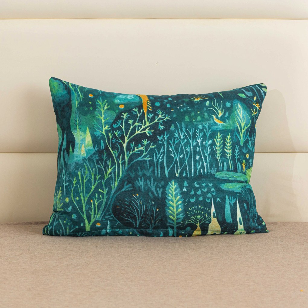 Husa decorativa pentru perna NEON FOREST 40x50 cm, colorat