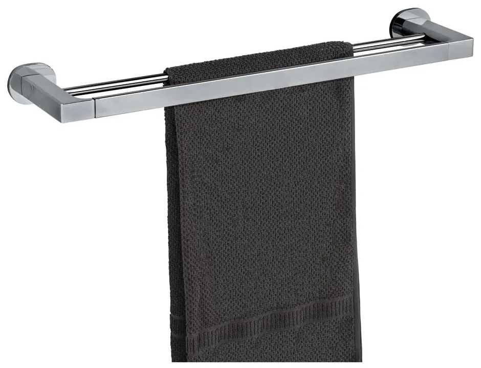 Suport pentru prosoape argintiu lucios autoadeziv din oțel inoxidabil Maribor – Wenko