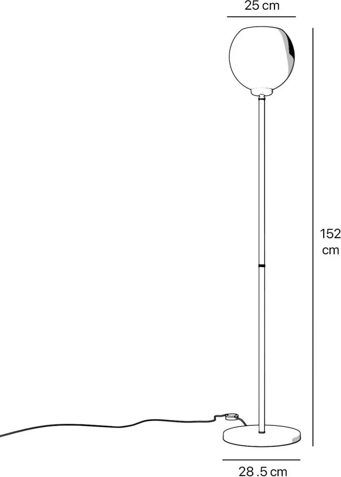 Lampadar, Lampa de podea din alama Globe