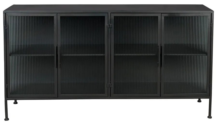 Vitrină neagră din metal 150x80 cm Boli – Dutchbone